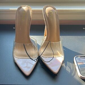 Clear and Nude Women's Heels